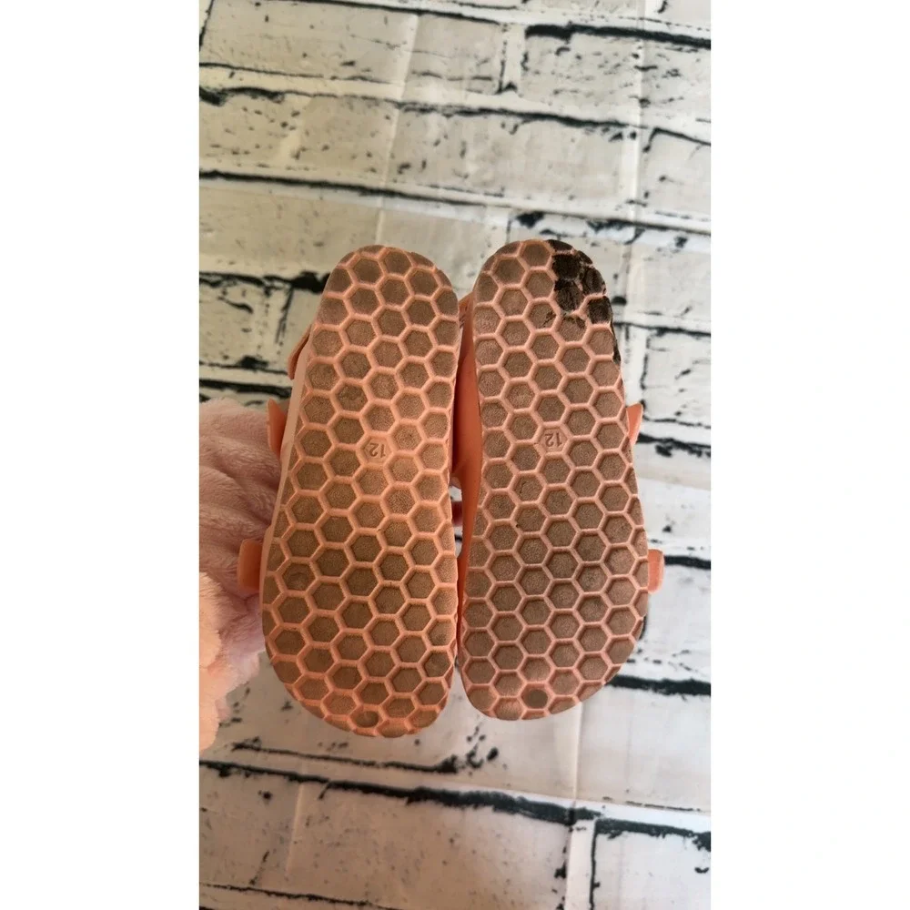 Cat & Jack Toddler Peach Pink EVA Buckle Sandals Size 12 Water Shoes Summer